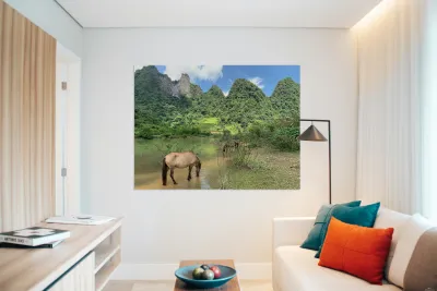 Horses in Paradise Reproduction