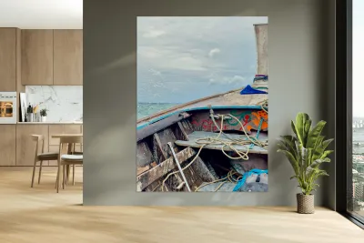 Front of Long Tail Boat Reproduction