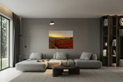 Sunset Over the Red Soil  Reproduction