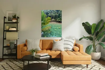 Blue Water in the Jungle Reproduction