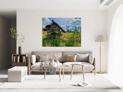 Shacks in the Rice Fields Reproduction