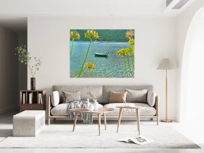 Empty Boat on the Lake Reproduction