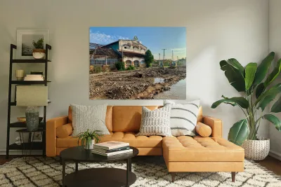 Nice Building in Construction Zone Reproduction