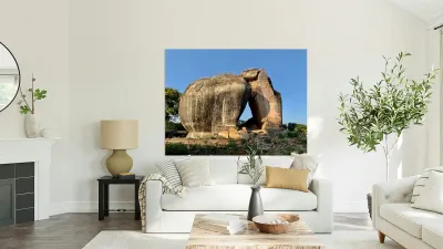 Mingun Pahtodawgyi Elephant Rock Reproduction