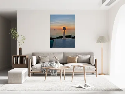 Sunlit White Big Lamp Reproduction