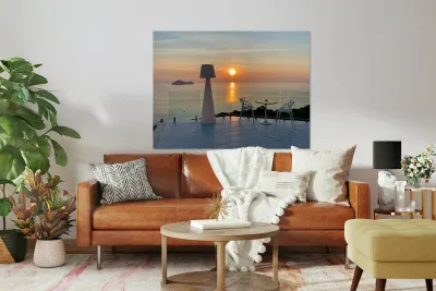 Sunset by the Big White Lamp Reproduction