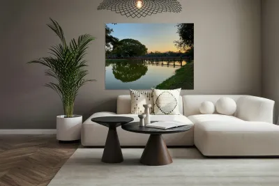 Nice Tree Reflection on the Lake Reproduction