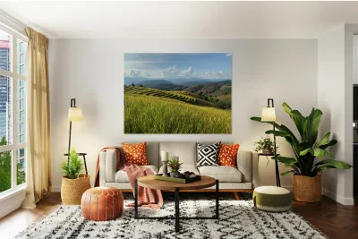 Beautiful Rice Field Reproduction