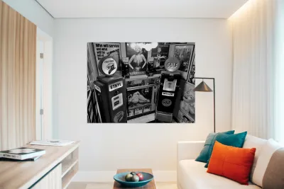 BW Vintage Gas Pumps Reproduction