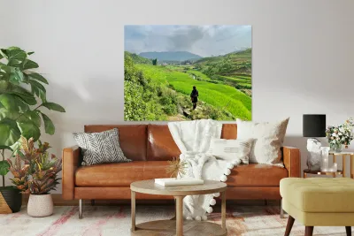 Looking Over the Rice Fields Reproduction