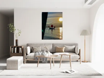 Special Boat When the Sun comes Down Reproduction