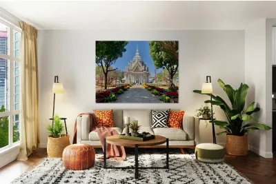 Little White Temple in Khon Kaen Thailand Reproduction