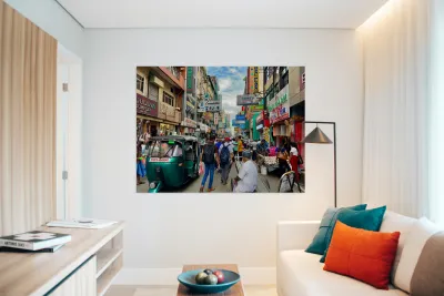 Sri Lankan Busy Street Reproduction