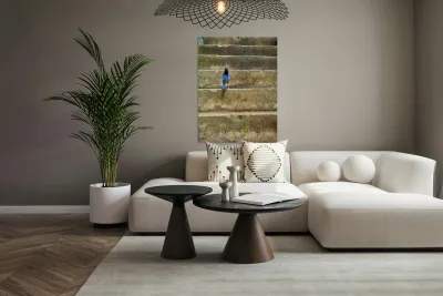 Bird Climbing the Stairs Reproduction