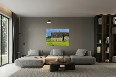 Abandoned Building in Bokor Cambodia Reproduction