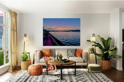 Fishing at Sunset Reproduction