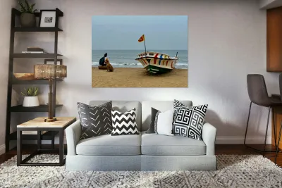 Waiting on the Beach Reproduction