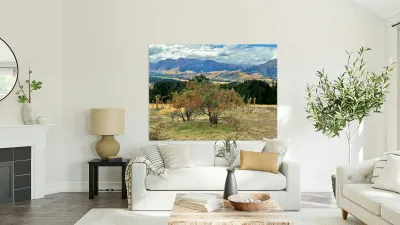 View From Mount Iron New Zealand After a Storm 6. Reproduction