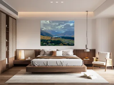 View From Mount Iron New Zealand After a Storm 1. Reproduction