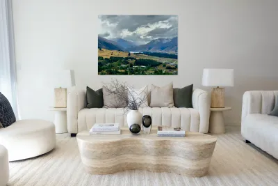 View From Mount Iron New Zealand After a Storm 2. Reproduction