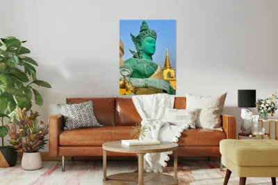 Green Thai Temple Statue Reproduction