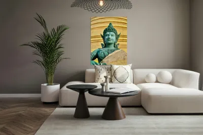 Green Thai Temple Statue 2 Reproduction