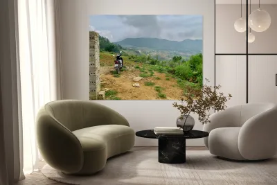 Park Your Bike and Enjoy the View Reproduction