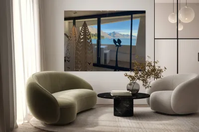 Queenstown Lake by the Window Reproduction