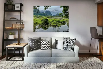 Wetland and Mountains Reproduction