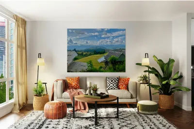 Village in the Rice Fields Reproduction