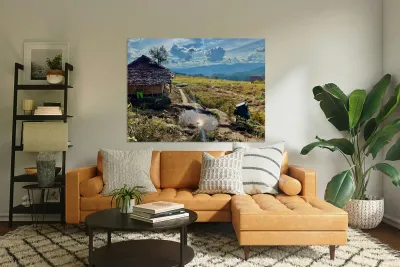 Sun Reflecting in the Puddle Reproduction