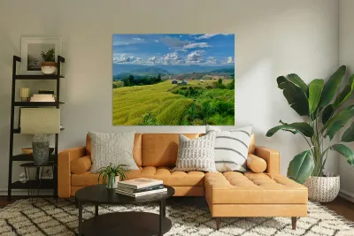 Village in the Rice Fields 3 Reproduction