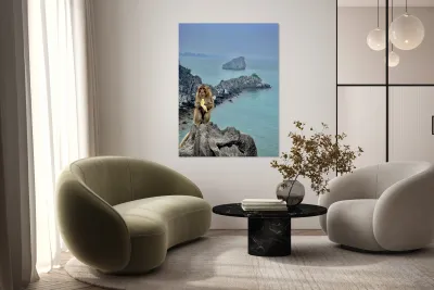 Monkey Eating a Banana Reproduction