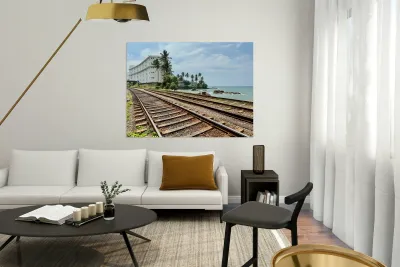 Railroad by the Ocean 3 Reproduction