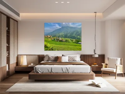 Village in the Rice Fields Sapa Reproduction