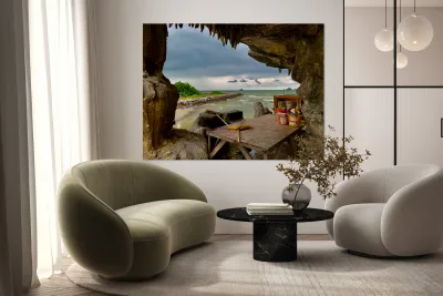 View from Wat Tham Khao Tao Hua Hin Thailand 1 Reproduction