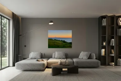 Sunset with View on a Volcano Reproduction