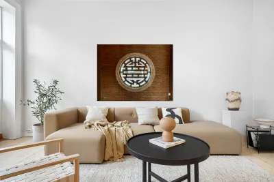 Brickwall with Temple Window Reproduction