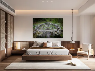 Standing stones of the Druids Plantation in Nidderdale Reproduction