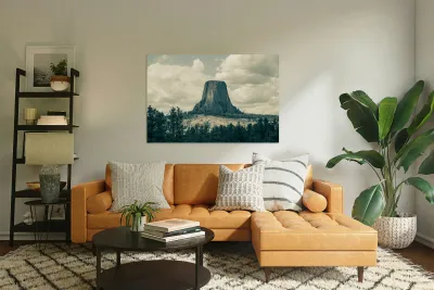 Devils Tower also called Grizzly Bear Lodge Reproduction