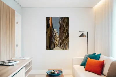 Lovat Lane in the City of London with skyscrapers filling sky Reproduction