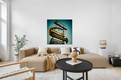 Route 66 Motel Sign Reproduction