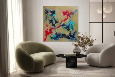 Abstract Paintings: Meeting of Colours Reproduction