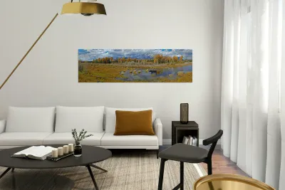 The Snake River near the Tetons Reproduction