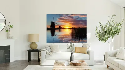 Kinderdijk Sunrise Reproduction