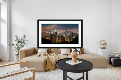 Hong Kong at Night Reproduction