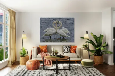 Hearty Swans Reproduction