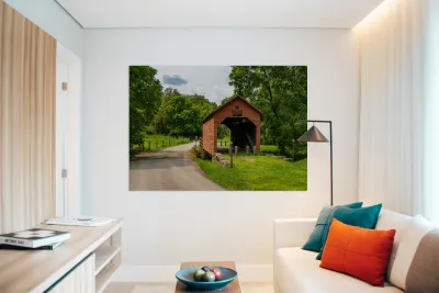 Dents Run Covered bridge near Morgantown WV Reproduction