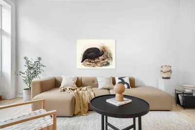 Numida coronata. 1872 Reproduction