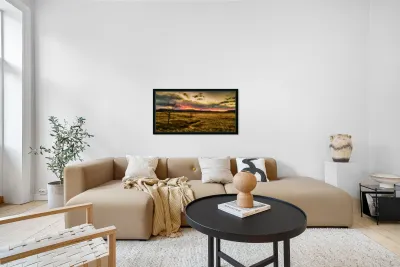 Luminescent Horizons: Twilights Embrace in Cold Beer New Mexico Reproduction